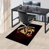1pc Fire and Blood Office Carpet Chair Mats, Home Decor Mat Fantasy Theme Mat Durable Mat, Dragon Decor,Suitable for fantasy theme lovers