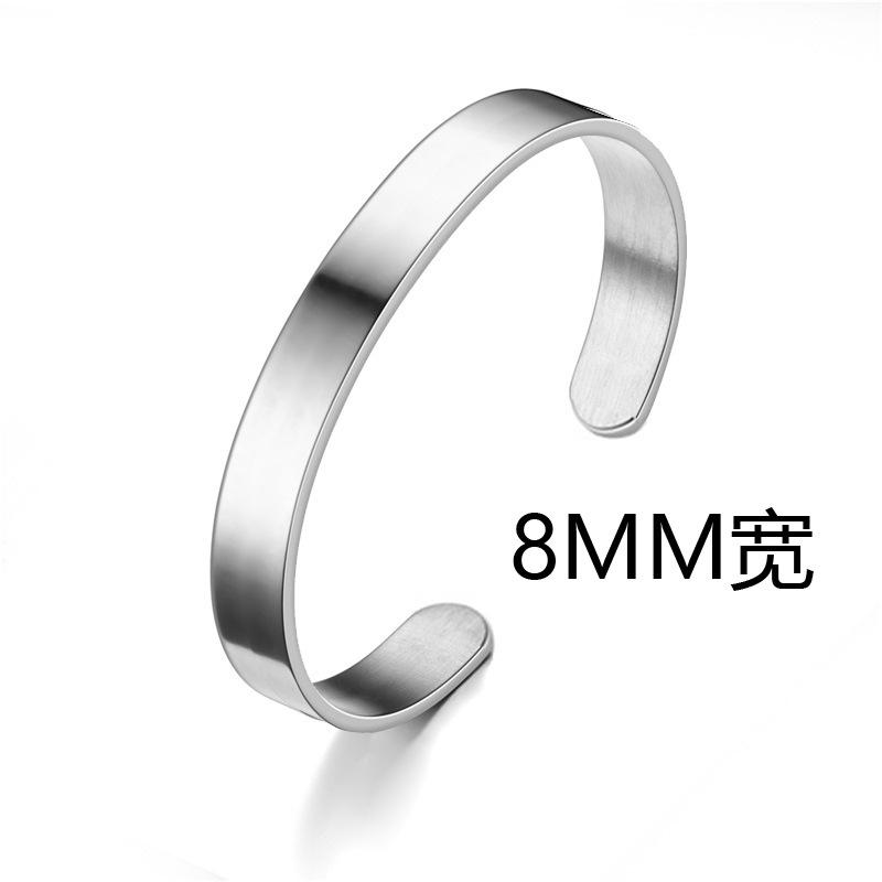 

Браслет мужской из нержавеющей стали 4/6/8 мм, открытый браслет-манжета, подарок для него, браслет мужской, pulseira masculina, нержавеющая сталь, ювелирные изделия