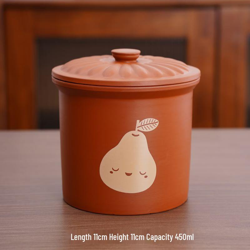 Zhishi Purple Clay Ceramic Double Boiler Stew Pot