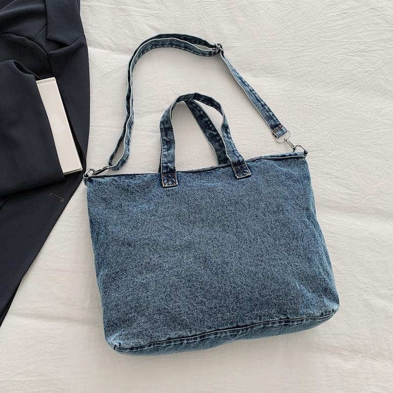 Vintage Denim Crossbody Bag Women's Handbag Shoulder Tote Bag
