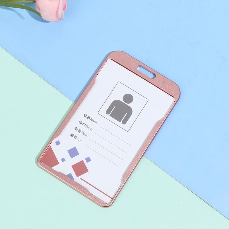 Metal Id Badge Card Holder Business Pass Tag Holder Office Supplies Card Holder