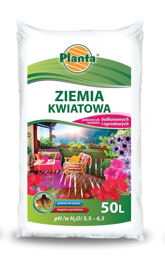 Planta ziemia do kwiatów balkonowych i ogrodowych ph 5,5-6,5 50L
