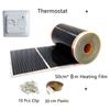 Seturi de covorașe de pardoseală caldă de 50cm*8m cu cleme de termostat Paste de izolare Economisește energie 220w/m2 Seturi de folie de încălzire prin pardoseală cu infraroșu AC220V
