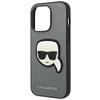 Etui do iPhone 14 Pro Karl Lagerfeld Saffiano Srebrne