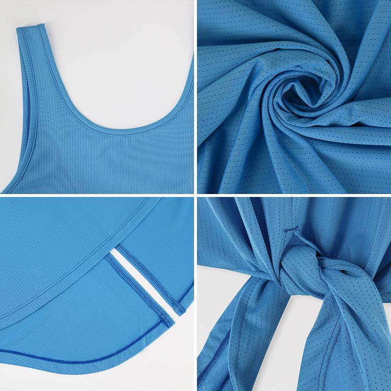Damska luźna kamizelka sportowa szybkoschnąca do biegania, jogi i fitnessu