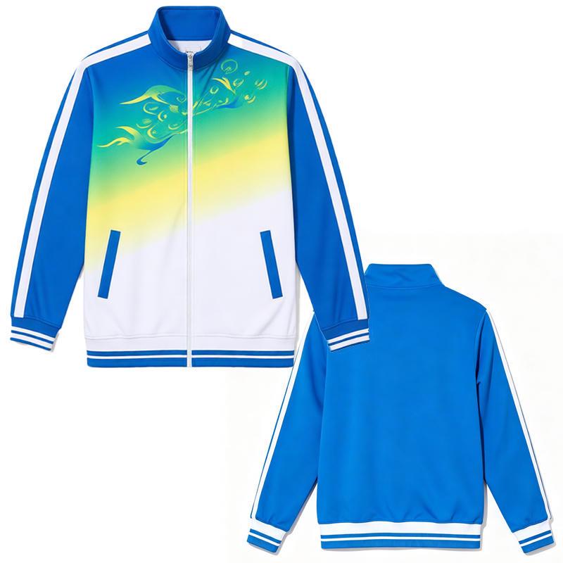 Silk Long Sleeve Sports Suit - Spring & Autumn, Plus Size, Middle-Aged & Elderly Square Dance/Fitness Wear