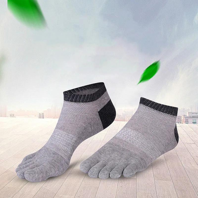 1 pár Prodyšné Unisex Pánské Dámské Ponožky Sportovní Ideální Pro Pětiprsté Boty Výprodej jednobarevné Síťované ponožky pánské 2024