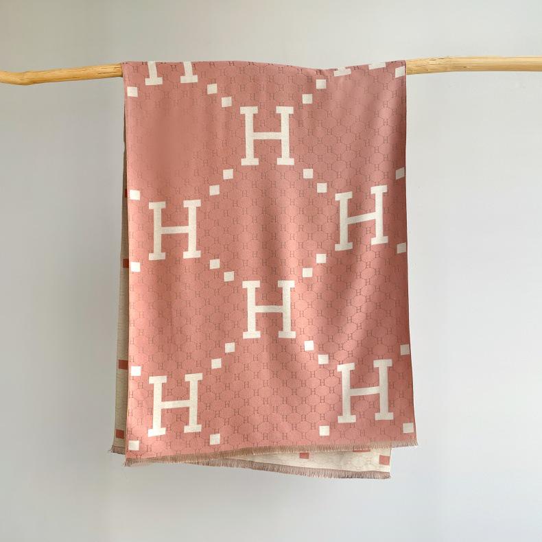 Korean-Style Houndstooth Faux Cashmere Scarf Shawl for Women - Thickened Double-Sided Winter Neck Warmer