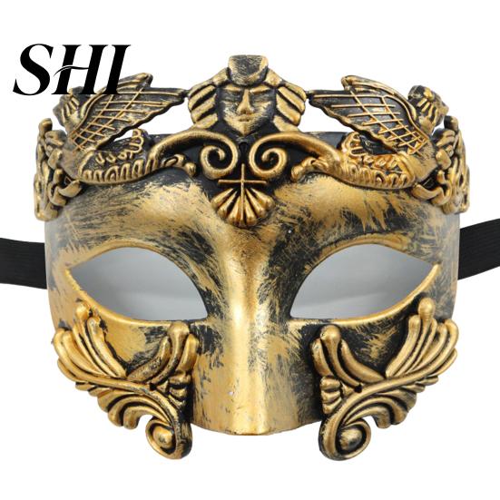 Masque Demi-Visage Mascarade Rétro Magnifique Vieilli Anti-Déformation Anti-Décoloration Accessoires Cosplay Plastique Fête Costume Venise Grèce Antique Hommes