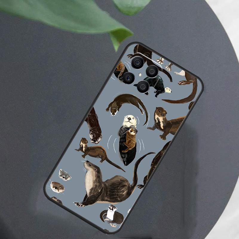 Sea Otter Pattern For Honor Magic 7 Lite 6 8 Case For Honor 200 400 Pro 90 70 50 X8c X8b X9a X9b X9c X9d Win RT