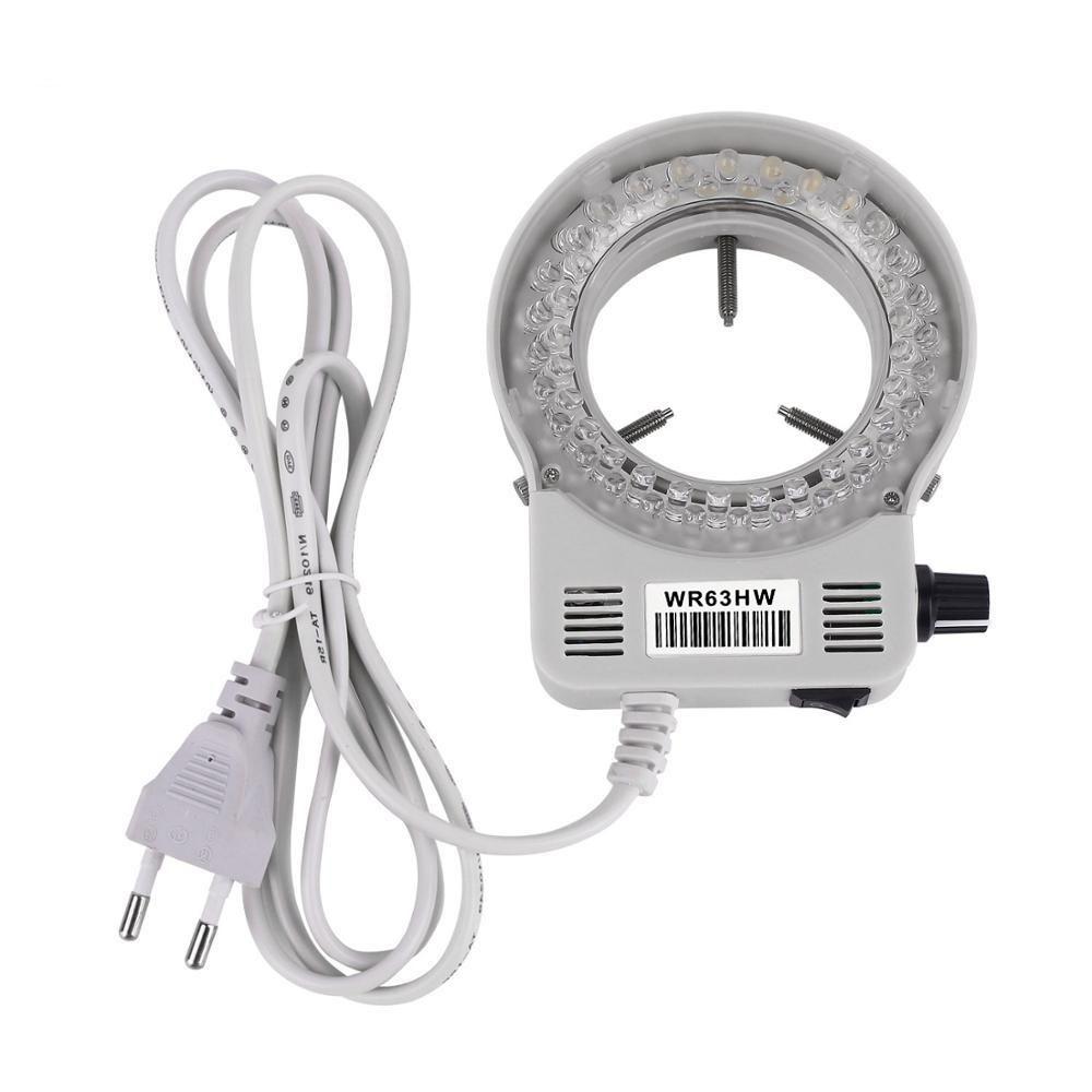 YIZHAN EU/US LED Ring Light Source Illuminator Lamp Industrial Microscope Professional Light 4.5W 6500K Brightness Adjustable