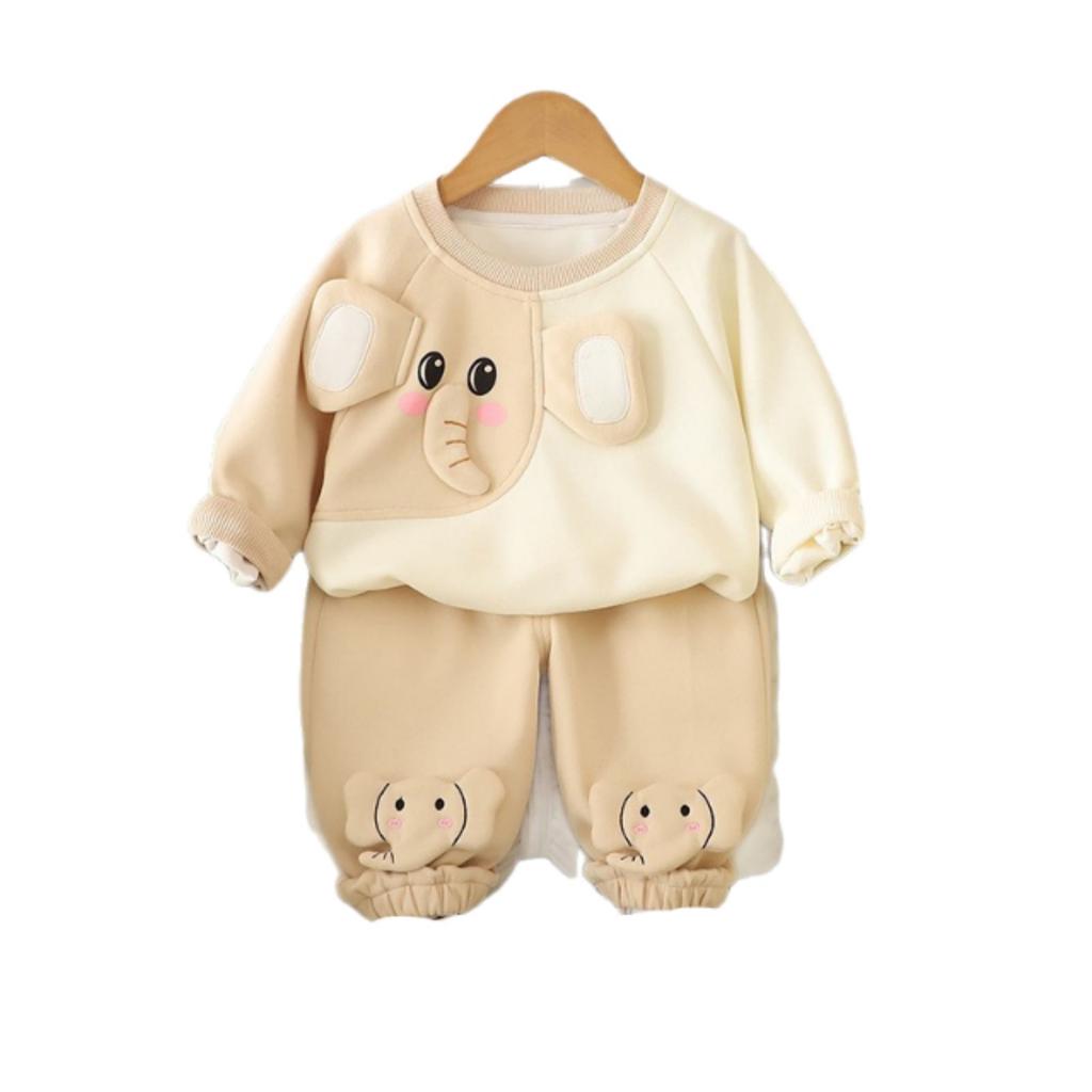 Kids Casual Long-Sleeve Set, Comfortable Daily Wear Outfits