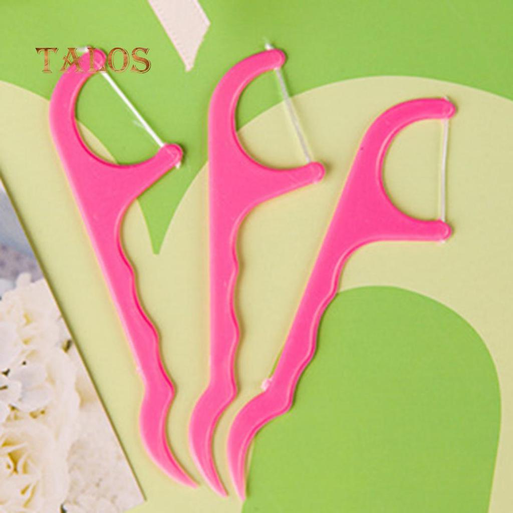 100 Pcs Dental Floss Teeth Plastic Toothpicks Stick Oral Care Cleaning Tool Health Care