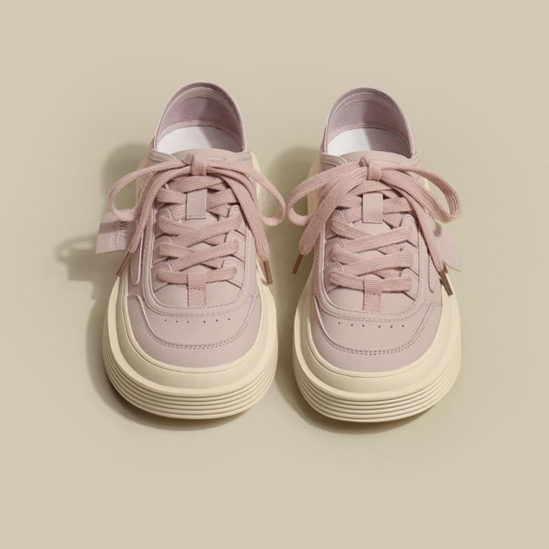 

Две пары женской обуви, туфли на плоской подошве, новая весенняя универсальная платформа, повседневные белые туфли 39 розовый