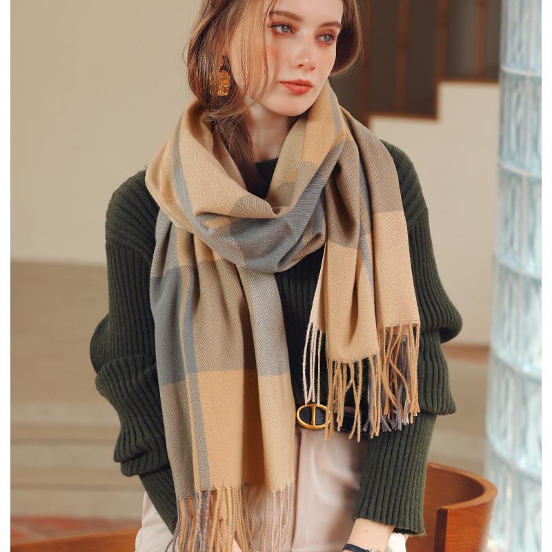 Dámská šála Zimní šál Silný teplý střapec