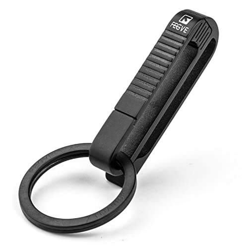 

TISUR Держатель для ключей для автомобилей, Титановый карабин, Стильный зажим для ключей, для автомобилей, велосипедов, мотоциклов, ключей от дома, подарок (Черный RK1)