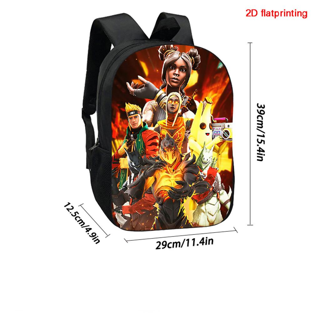 FORTNITE Cartoon 15-inch Lightweight & Durable Primary School Backpack with Adjustable Shoulder Straps for Boys&Girls Ages 6-10