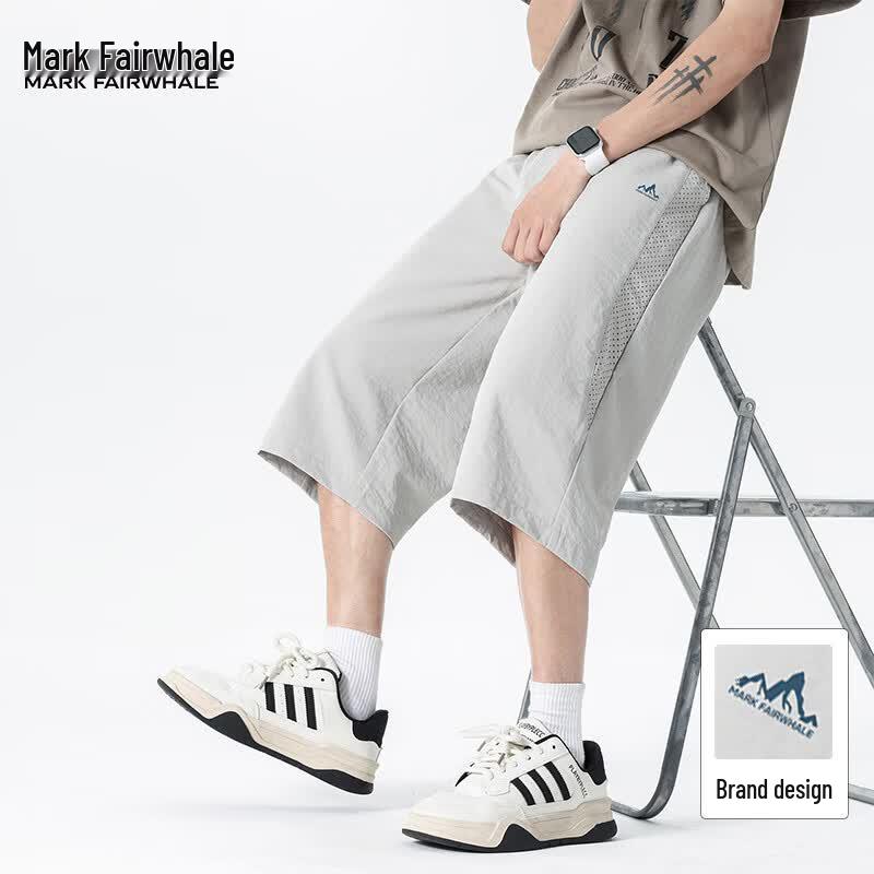Mark Fairwhale Men s Summer Casual Sports Capri Pants XL грязно-белый