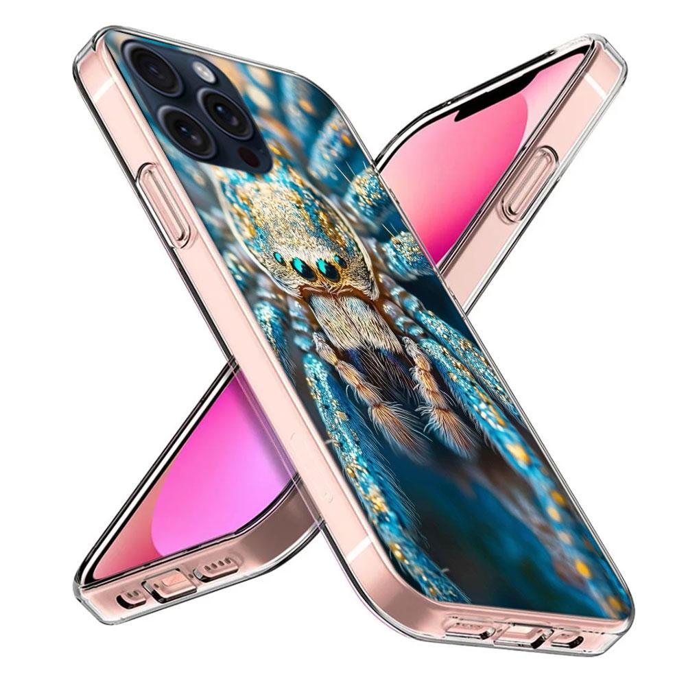 Spiders on the Spider Web Clear Phone Case For Iphone 17 Air 16 Pro Max 15 Pro 14 Plus 17E 16E 11 13 12 Mini Cover Cases Fundas