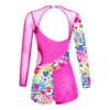 Kids Girls Athletic Sport Gymnastic Leotard Dance Unitard Floral Long Sleeve Bodysuit Shorts Jumpsuit
