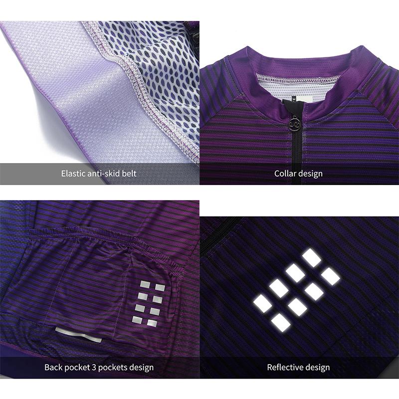Cycling Jersey WOSAWE Mens Breathable MTB Bike Tops Sportswear