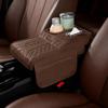 Car Arm Rest Cover Pad PU Leather Multi-Functional Storage Multifunctional Car Armrest Cushion for Cup Holder Truck Interior