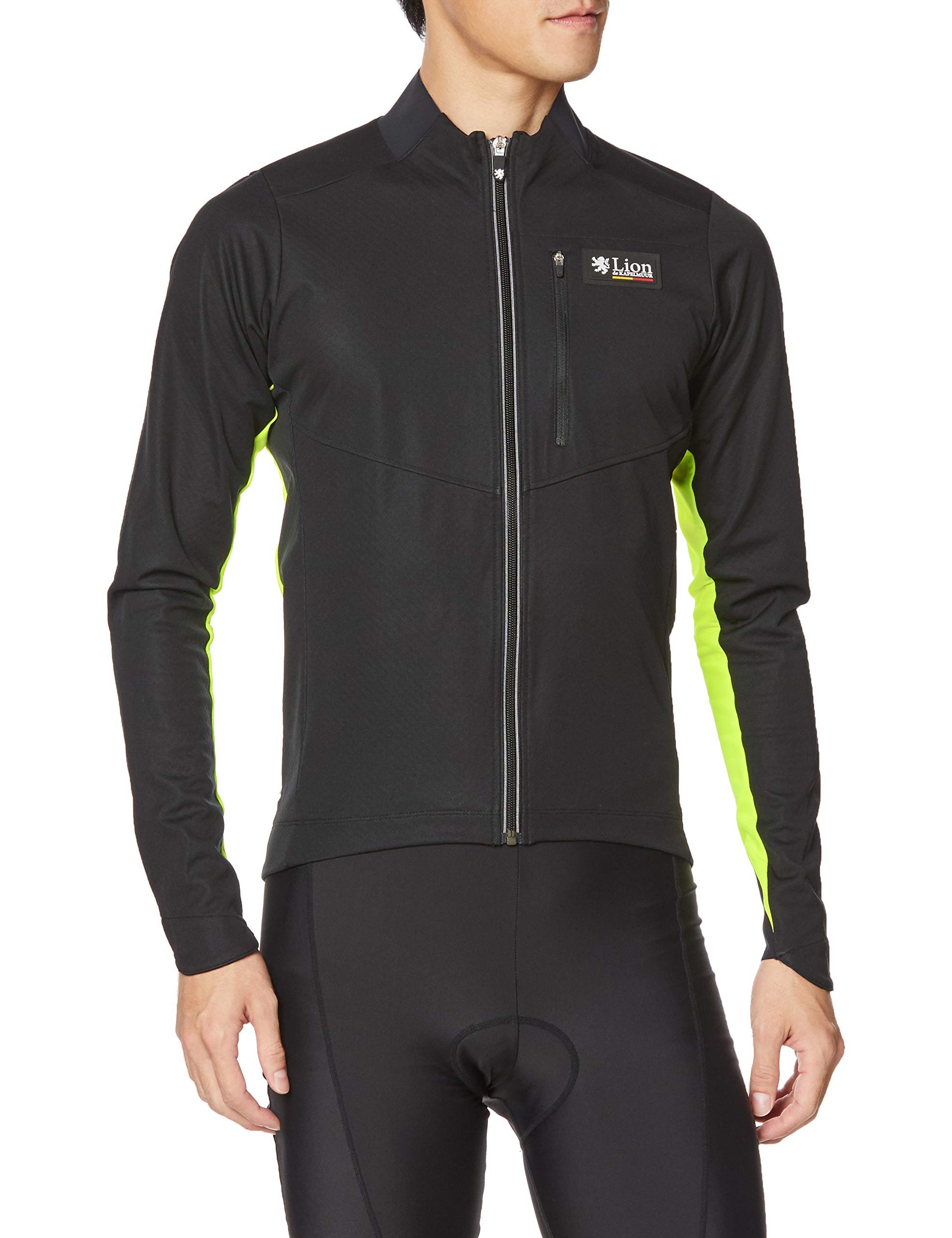 

Lion de Capelmuur Cycling Lightweight Jacket for Black x Shine Size L Fall/Winter (5°C-15°C), Windproof, Yellow,
