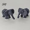 Movable Joints Animal Toy 3D Printed Elephant Figurine Simulated Stress Relief Statue Fidget Home Office Desktop Decoration Ornament