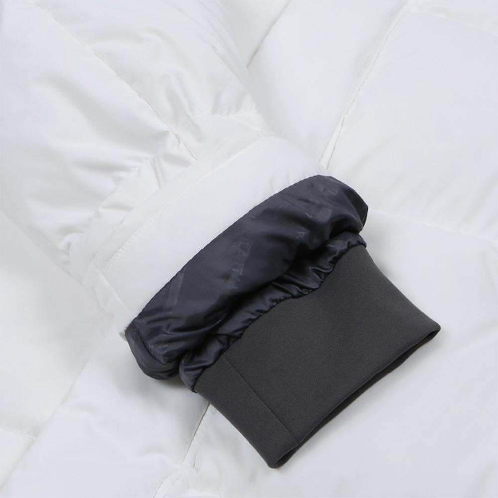 Fila Minimalist Hooded Windproof Warm Zipper Down Jacket Unisex Outerwear White FS2DJB4003X-OWH