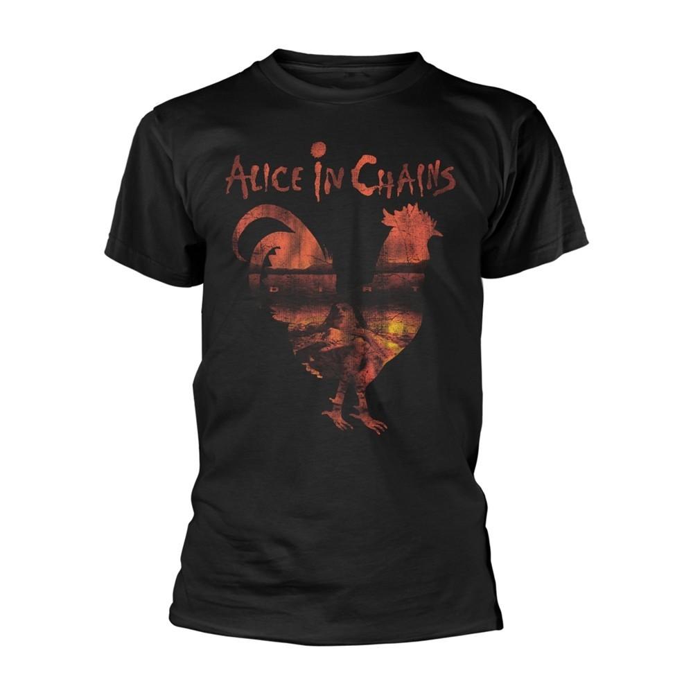 Alice In Chains  Dirt Rooster Silhouette  Black  T shirt - NEW Unisex T-Shirt L
