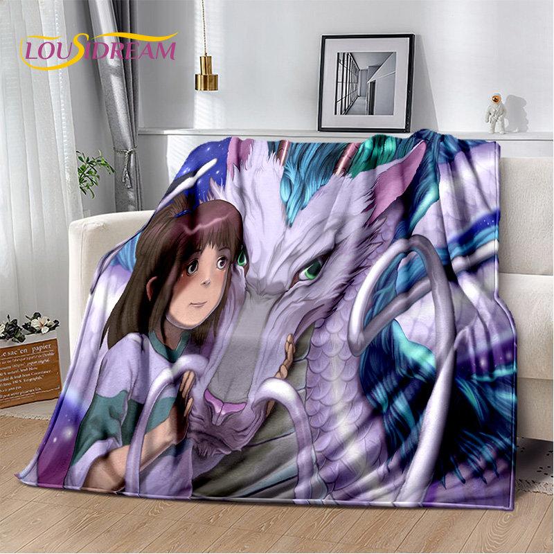 Spirited Away Cartoon Anime Soft Plush Blanket,Flannel Blanket Throw Blanket for Living Room Bedroom Bed Sofa Picnic Cover Kids