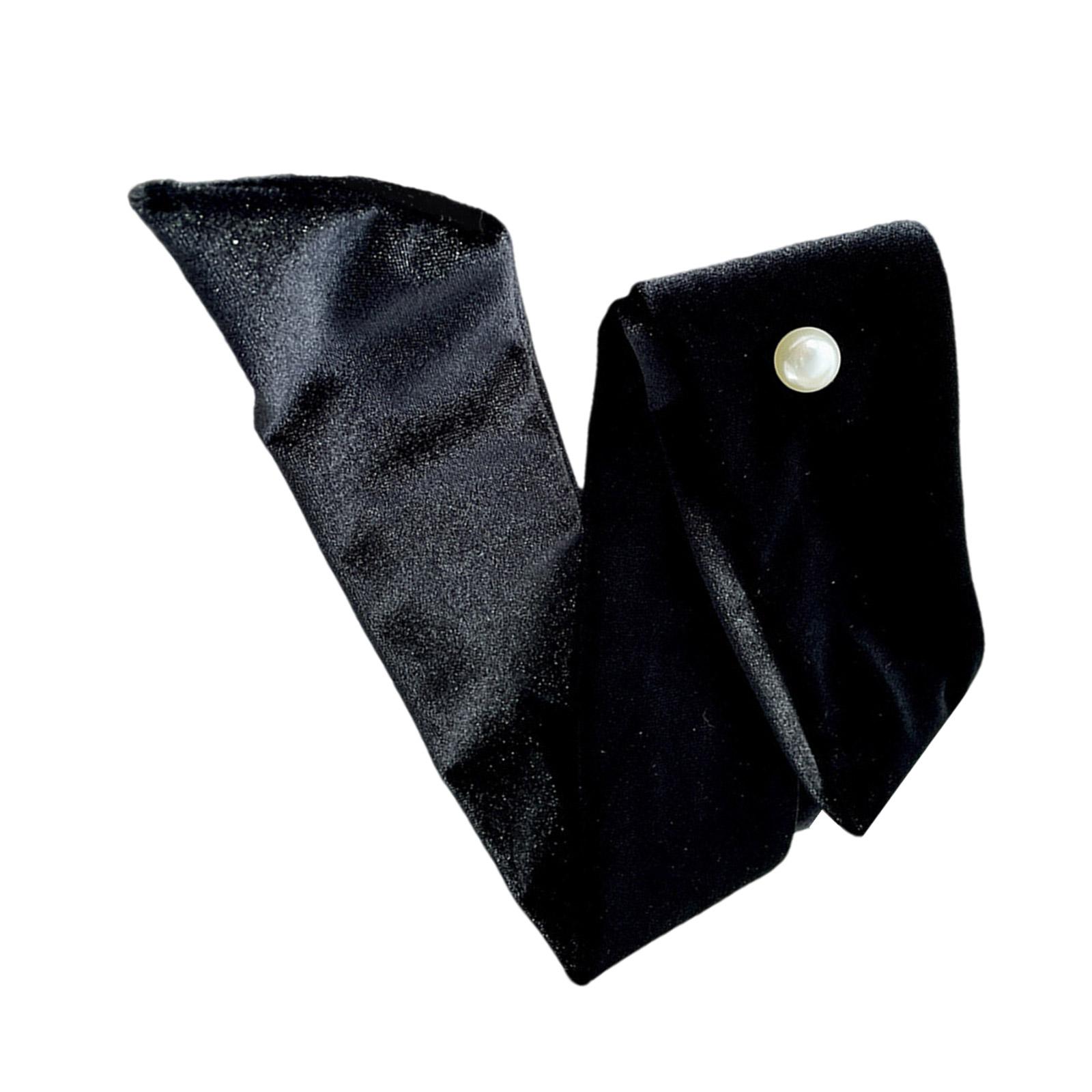 

Длинный бархатный шарф-чокер 103 см для женщин, ручка для сумки, дышащая повязка для волос, шейный платок, модный аксессуар чёрный