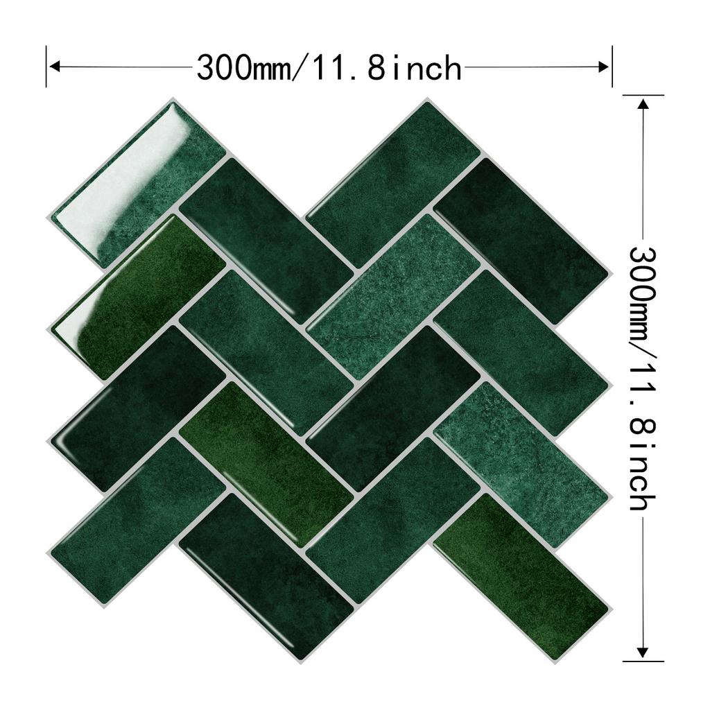 10 Sheets Herringbone Peel and Stick Backsplash for Kitchen Backsplash Stick on Tile for Kitchen Wall Tiles Peel