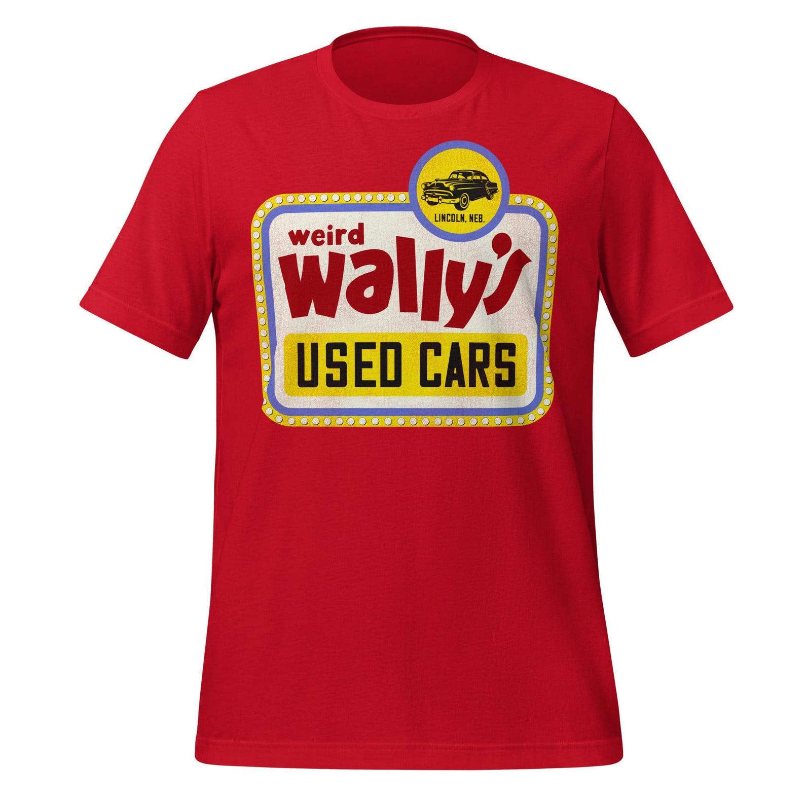 Weird Wally s Used Cars T-Shirt - Lincoln Nebraska Graphic Tee 2XL