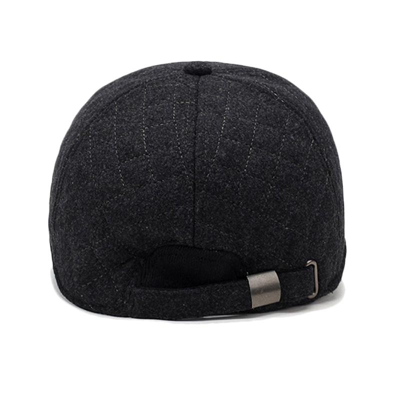 Men's Hat Autumn Winter Middle-aged And Elderly Thick Ear Protection Warm Cap Outdoor Wool Coldproof Dad Cotton Cap