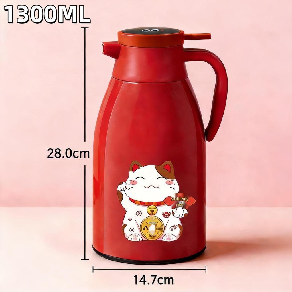 Large Capacity 2L Insulated Water Bottle with Digital Display - Portable and Ideal for Hot or Cold Beverages.