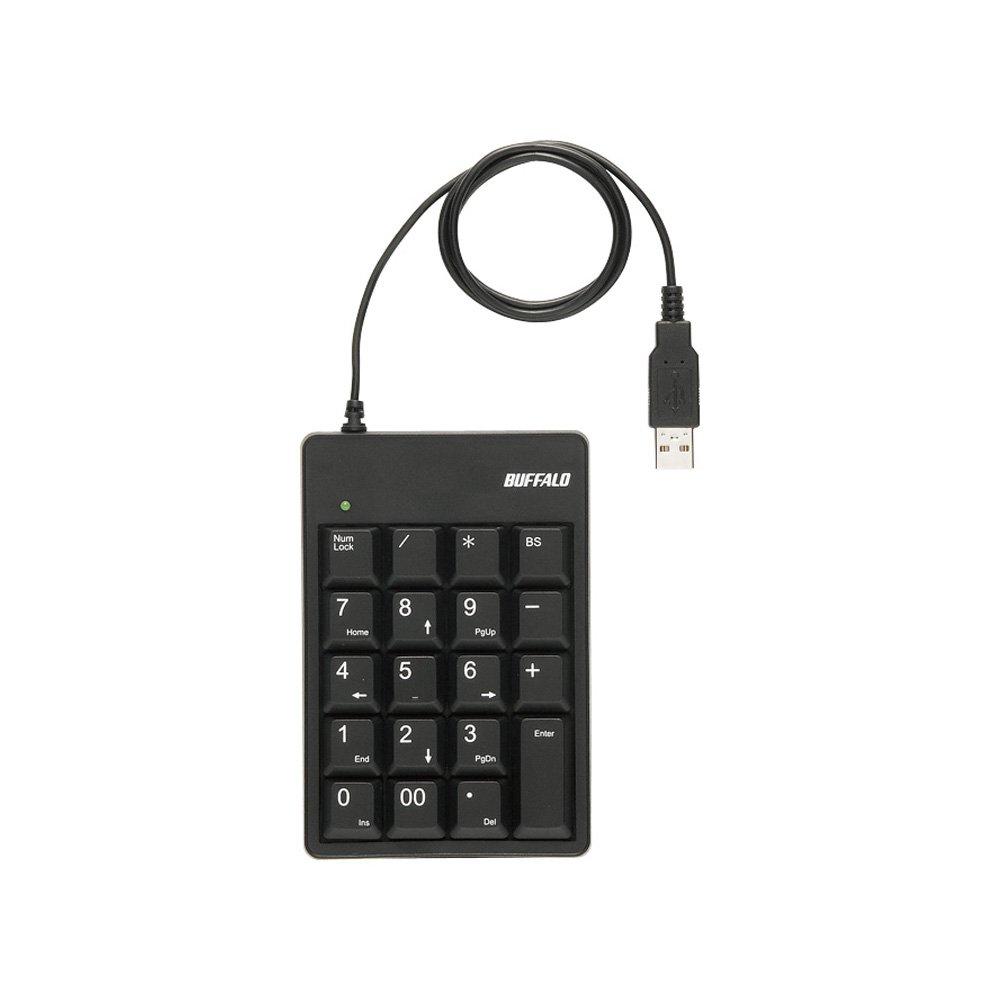 BUFFALO Wired Numeric Keyboard, Standard, Black, BSTK10BK