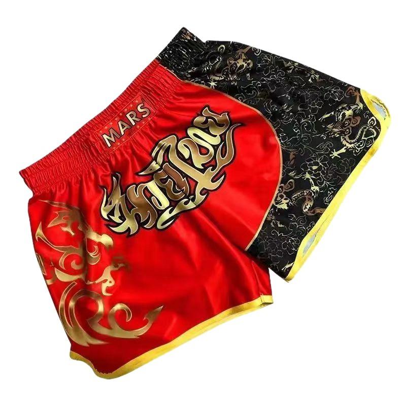 MMA Boxing Shorts Men Women Kids Training Fighting Muay Thai Kickboxing Gym Workout Athletic Short