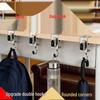 Adjustable Double Hook Desk-Side Schoolbag Hanger
