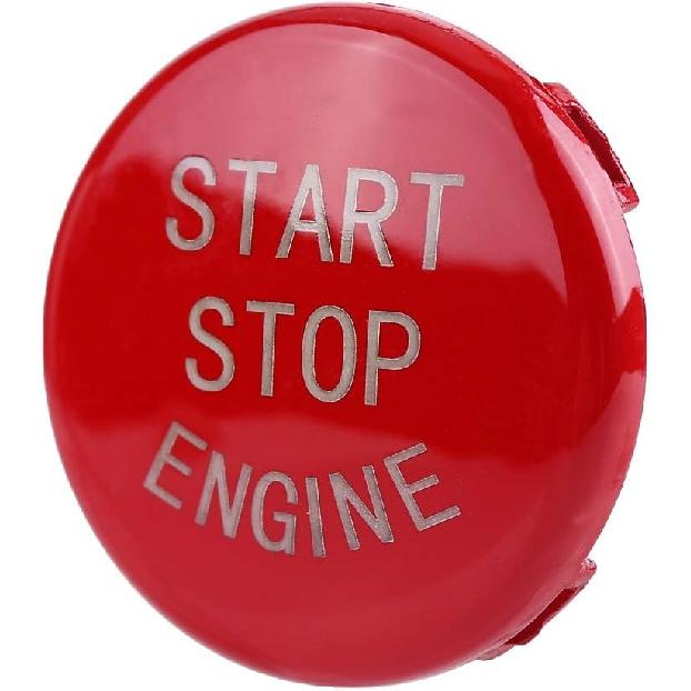 Car Engine Start Stop Switch Button Cover for E Chassis 3 Series E90 E91 E92 E93 5 Series E60 2004-2009 X1 E84 X3 E83 X5 E70X6 E71X6 E72(Red)