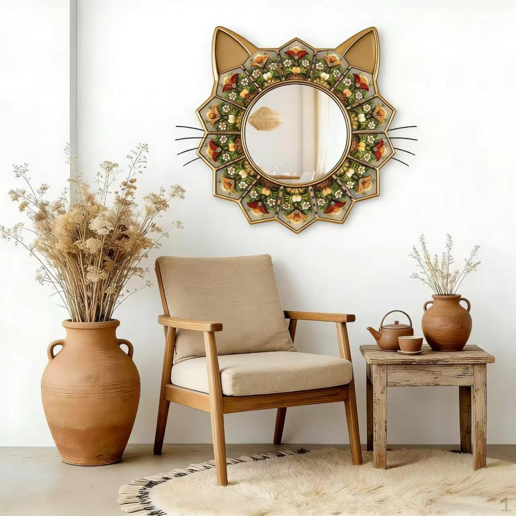 Mirror (30 Cm), Retro Hanging for Kitchen And Bedroom