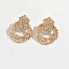 Geometric Statement Earrings For Women With Zinc Alloy Plating Fashion Winter