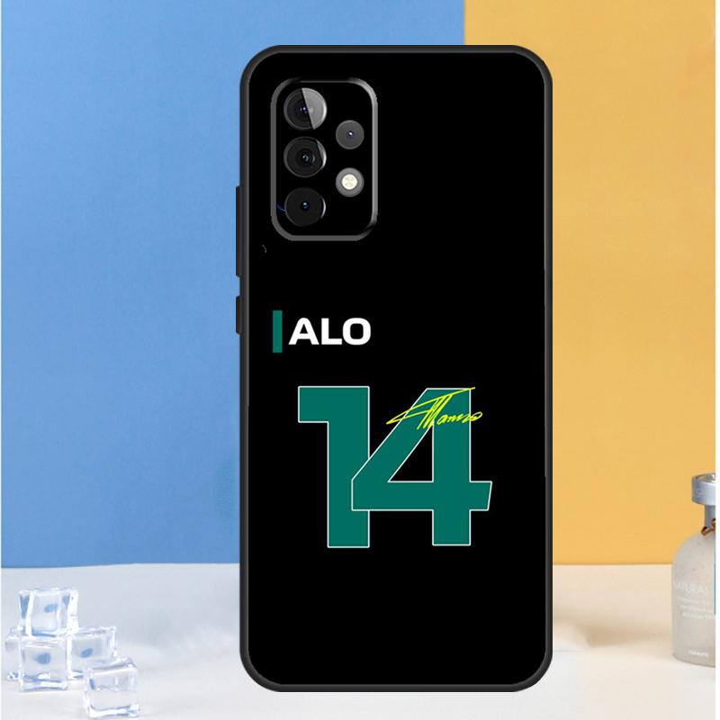 F1 Racing Fernando Alonso 14 Case For Samsung Galaxy A54 A34 A14 A12 A13 A22 A23 A32 A33 A52 A53 A73 A51 A71 Coque