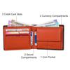 Kyle Brown/Orange Leather Wallet for Men