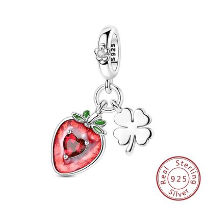 New Charms Copper Strawberry Pendants Charms Fit Original Charms Bracelet Or Necklace Bead Diy Jewerlry Accessories