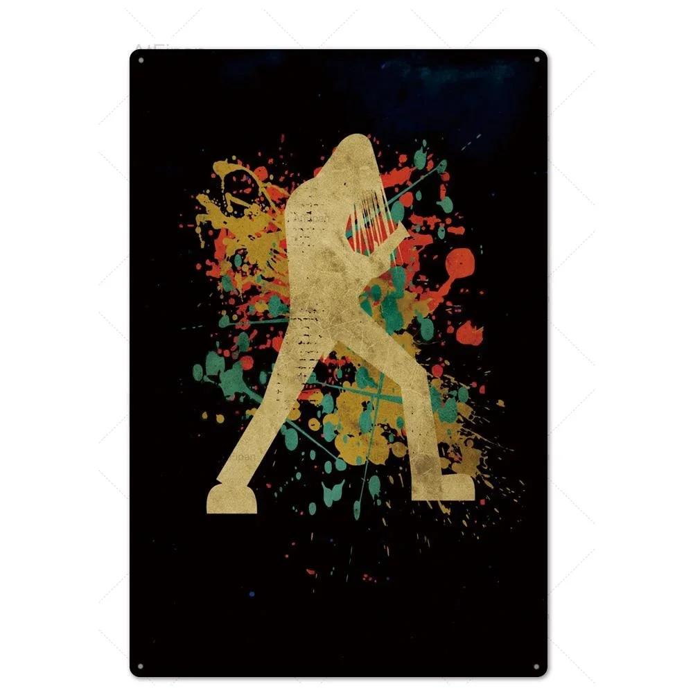 Vintage Rock  Roll Tin Sign Metal Poster  Retro Wall Decor for Bar Pub Club Man Cave  Perfect Metal Plaque for Music Lovers