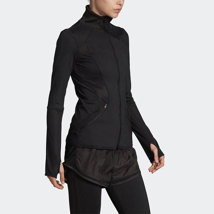 Adidas X Stella McCartney Essentials Zip Collar Sports Quick-Dry Jacket Women Jackets Black EA2219