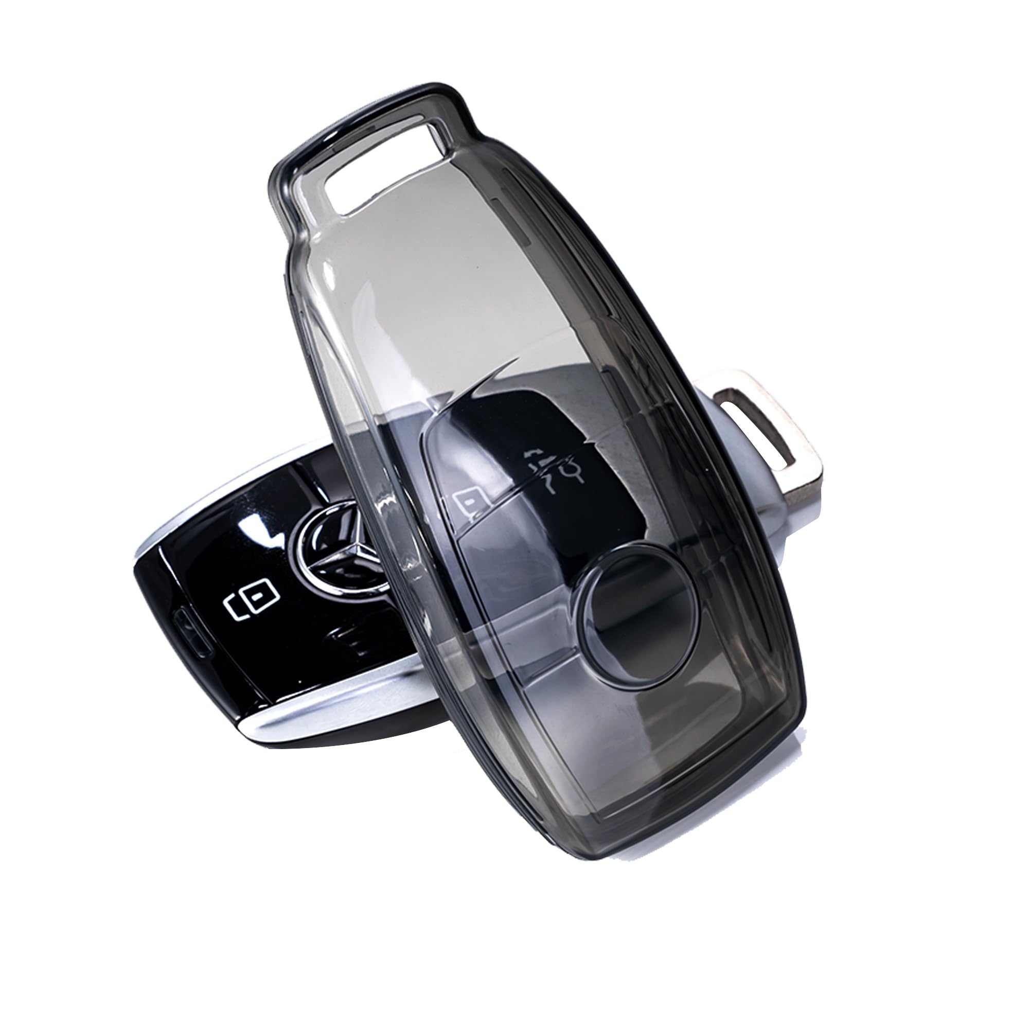 

[Унхоке] Прозрачный чехол для ключей класса A CLA Крышка для ключей Прозрачный класс B E класс CLS купе C класс Новый G класс и т.д.. Умный чехол для ключей Легкий Царапина Р