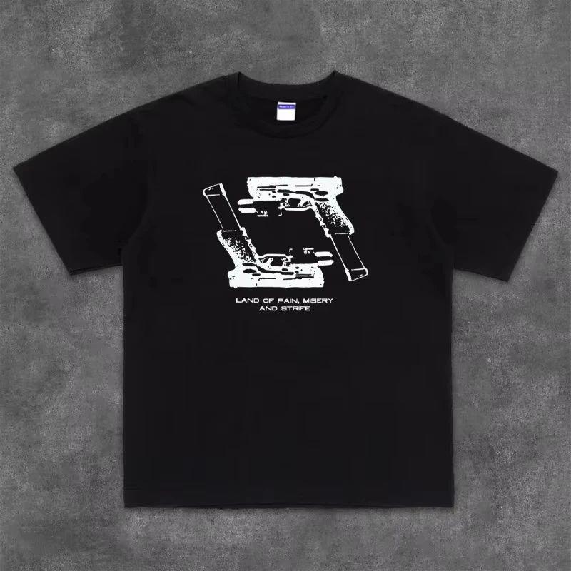 

Vintage Y2k Short Sleeve Best Selling Trend HOOK ON YOU Short Sleeve TShirt Print Cotton Crew Neck Loose Top Tee T Shirt Unisex 4XL