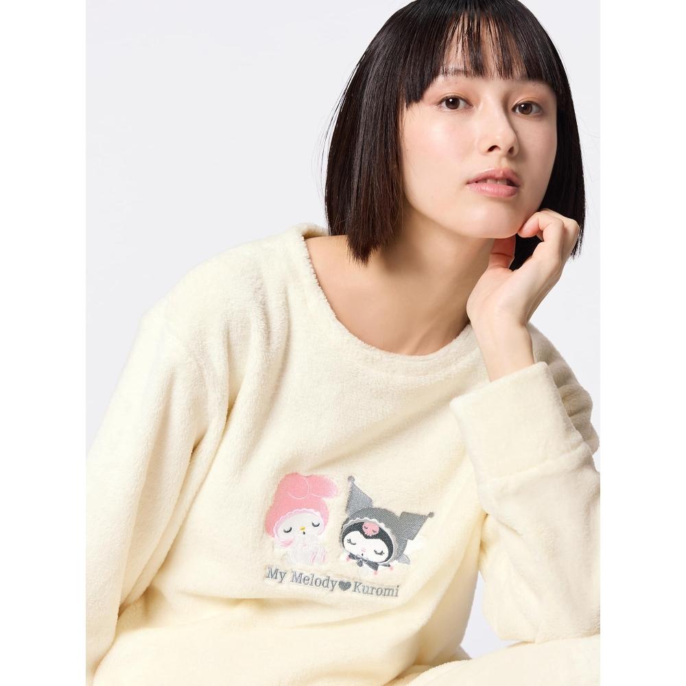 

GU by Uniqlo Marshmallow Feel Lounge Set Длинный рукав Sanrio Персонажи 30 NATURAL/M